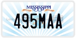 495MAA  license plate in MS