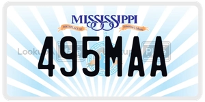 495MAA license plate in Mississippi