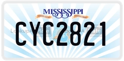 CYC2821  license plate in MS