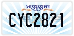 CYC2821 license plate in Mississippi