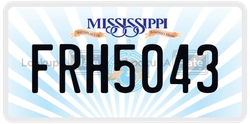 FRH5043  license plate in MS