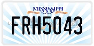 FRH5043 license plate in Mississippi