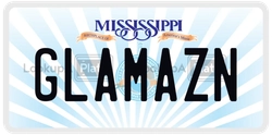 GLAMAZN  license plate in MS