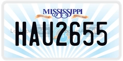 HAU2655  license plate in MS