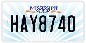 HAY8740 license plate in Mississippi