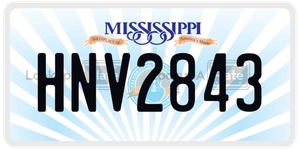 HNV2843 license plate in Mississippi