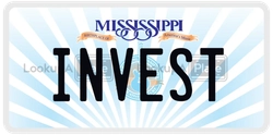 INVEST  license plate in MS