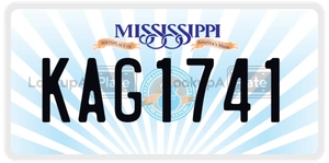 KAG1741 license plate in Mississippi