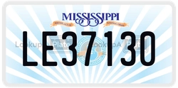 LE37130  license plate in MS