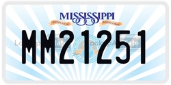 MM21251  license plate in MS