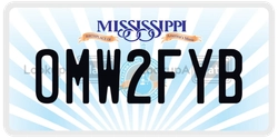 OMW2FYB  license plate in MS