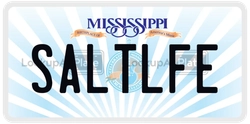 SALTLFE  license plate in MS
