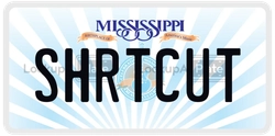 SHRTCUT  license plate in MS