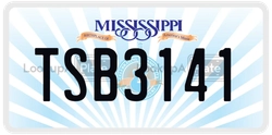 TSB3141  license plate in MS