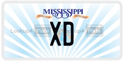 XD  license plate in MS