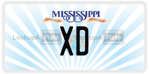 XD license plate in Mississippi