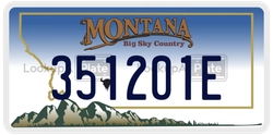 351201E  license plate in MT