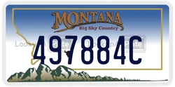 497884C  license plate in MT