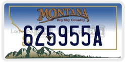 625955A  license plate in MT