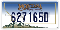 627165D  license plate in MT