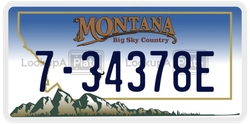 7-34378E  license plate in MT