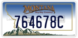 764678C  license plate in MT