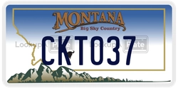 CKT037  license plate in MT
