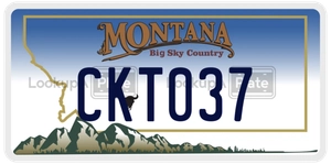 CKT037 license plate in Montana