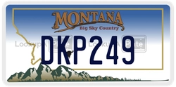 DKP249  license plate in MT