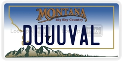DUUUVAL  license plate in MT
