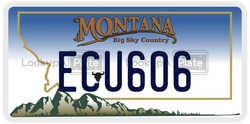 ECU606  license plate in MT