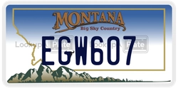EGW607  license plate in MT