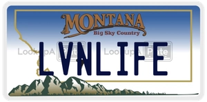 LVNLIFE license plate in Montana