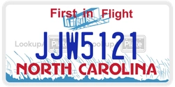 JJW5121  license plate in NC