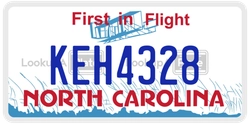 KEH4328  license plate in NC