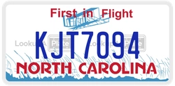 KJT7094  license plate in NC