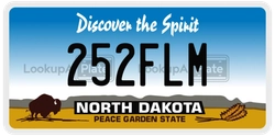 252FLM  license plate in ND