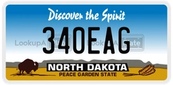 340EAG  license plate in ND