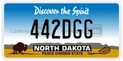 442DGG  license plate in ND