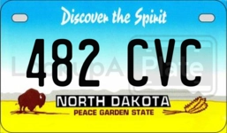 482CVC license plate in North Dakota