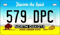 579DPC license plate in North Dakota