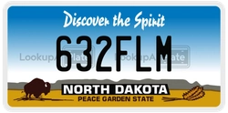 632FLM  license plate in ND