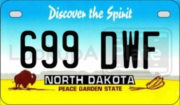699DWF license plate in North Dakota