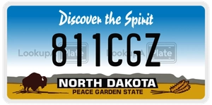 811CGZ license plate in North Dakota