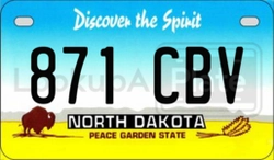 871CBV  license plate in ND