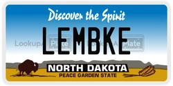 LEMBKE  license plate in ND