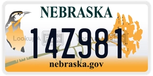 14Z981 license plate in Nebraska