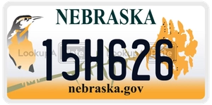 15H626 license plate in Nebraska