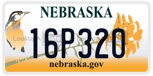 16P320 license plate in Nebraska