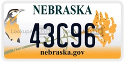 43C96  license plate in NE